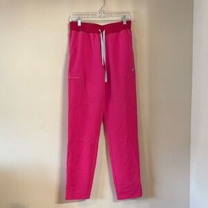 FIGS Men's Cargo Scrub Pants Dark Magenta Small FIONx Technical Comfort Medical